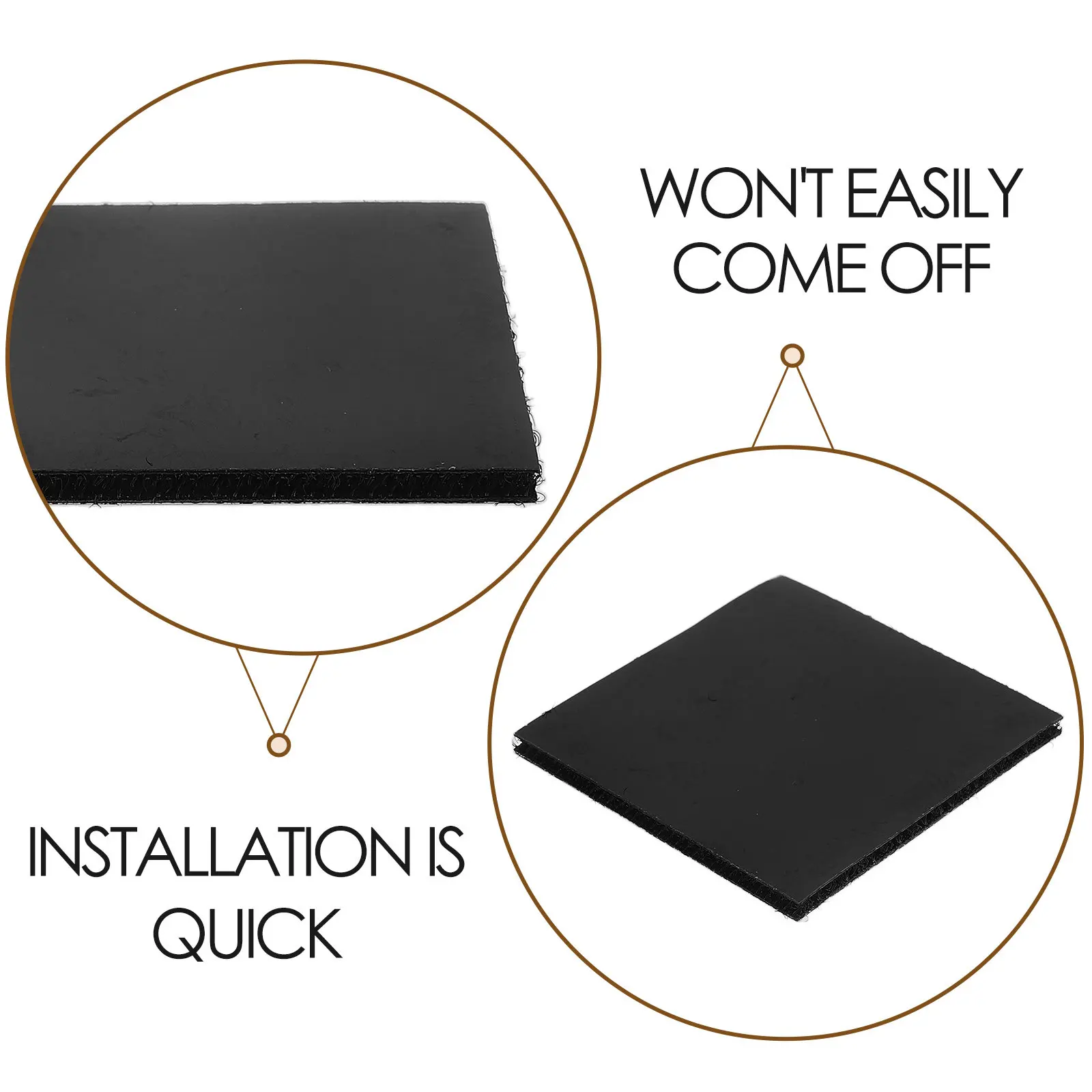 20개 양면 훅앤루프 테이프 자동차 바닥 매트 고정 장치 보이지 않는 강력한 고정력 자동차 내부 카펫