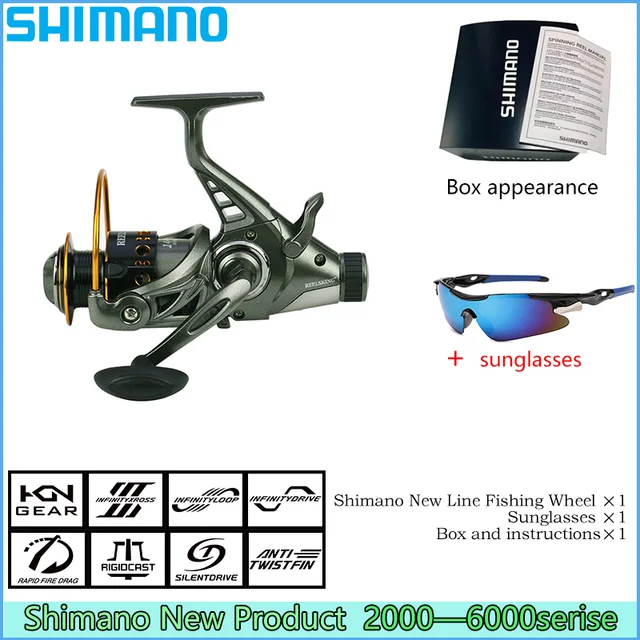 SHIMANO Dual Release Front and Rear Brake Fishing Wheel 12Kg Max Drag  Fishing Reel 4.9:1 5.2:1 High Speed 3000-6000 - AliExpress