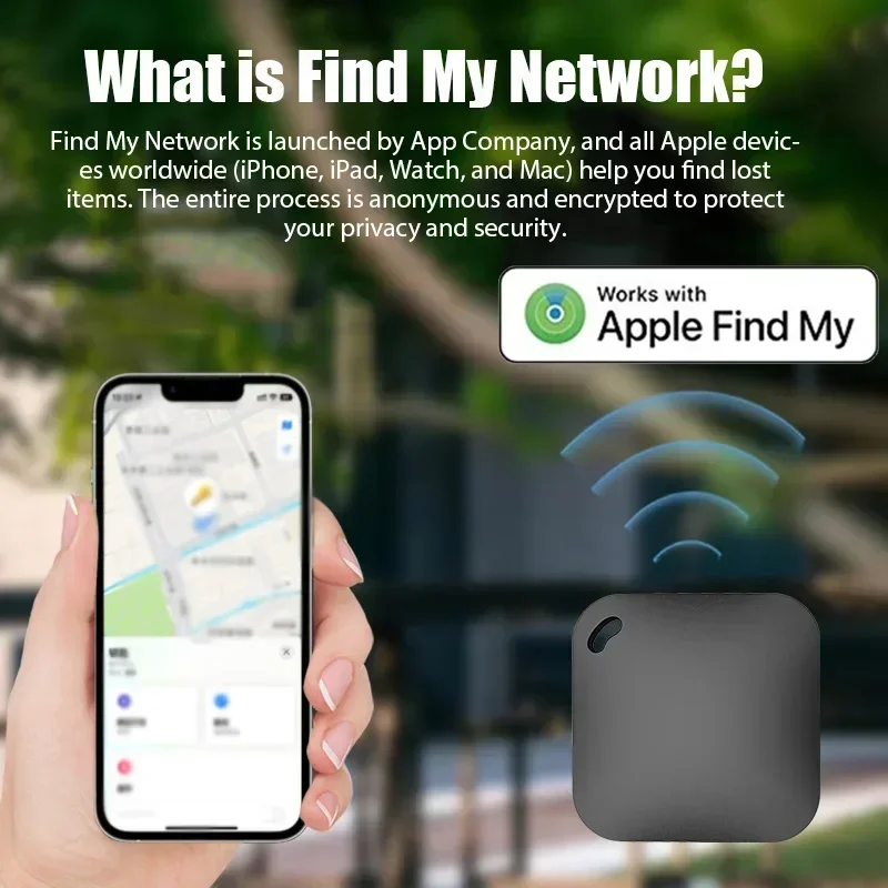 Smart Bluetooth GPS Tracker Works with Find My APP Anti Lose Reminder Device For Iphone Replacement Locator MFI Rated