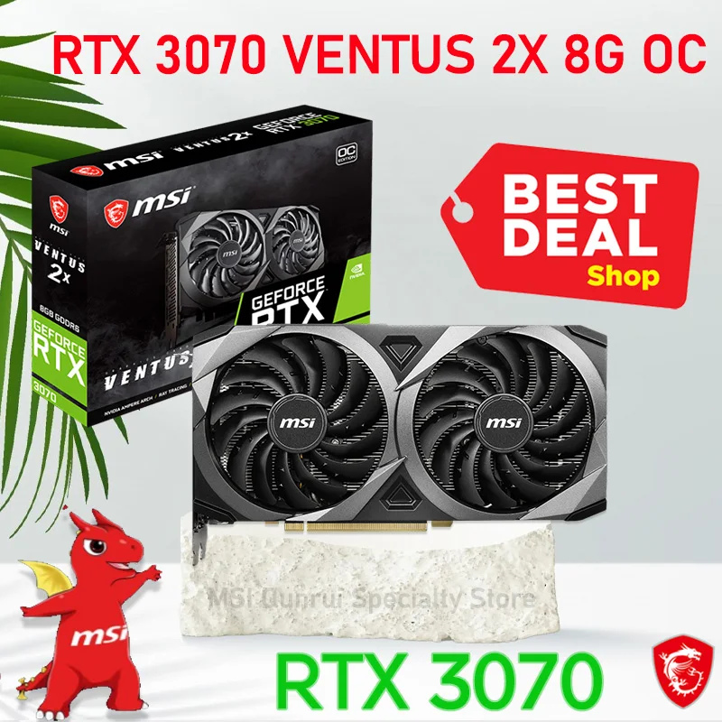 MSI GeForce RTX 3070 VENTUS 2X 8G OC LHR Gaming Graphics card