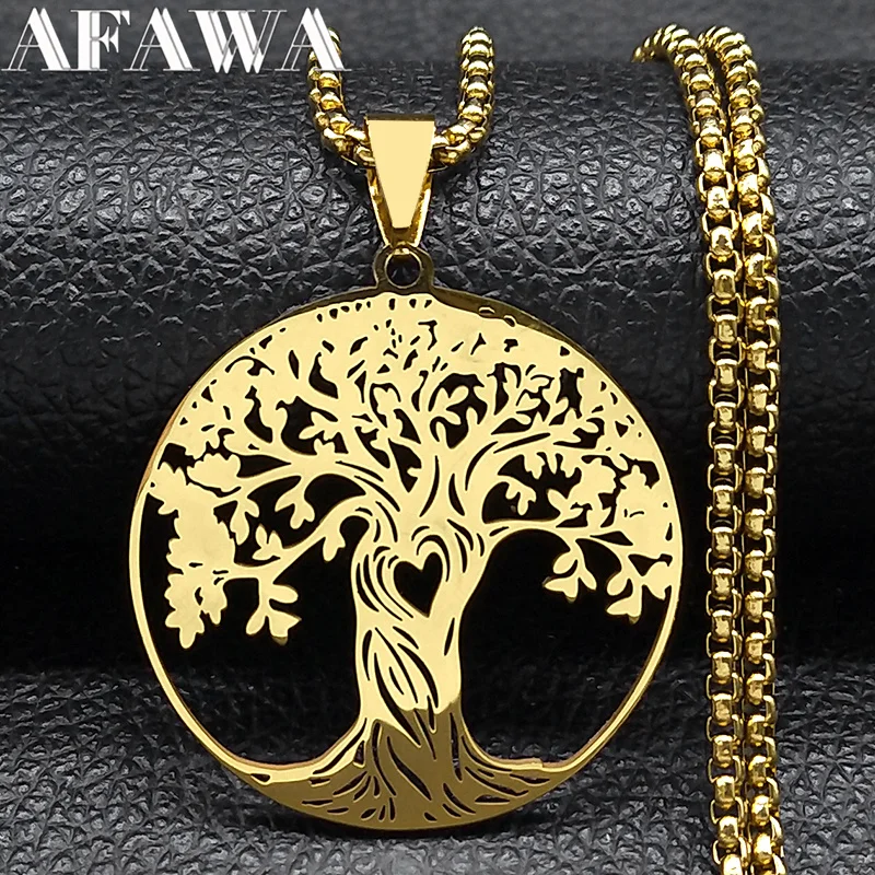 Collana donna di moda, collana a ciondolo celtico albero