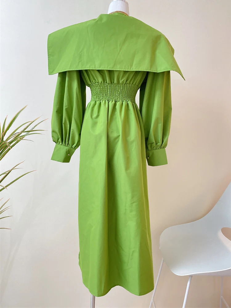 camisa verde para mulher lapela manga longa assimétrica bainha botão através da blusa moda feminina roupas estilo novo