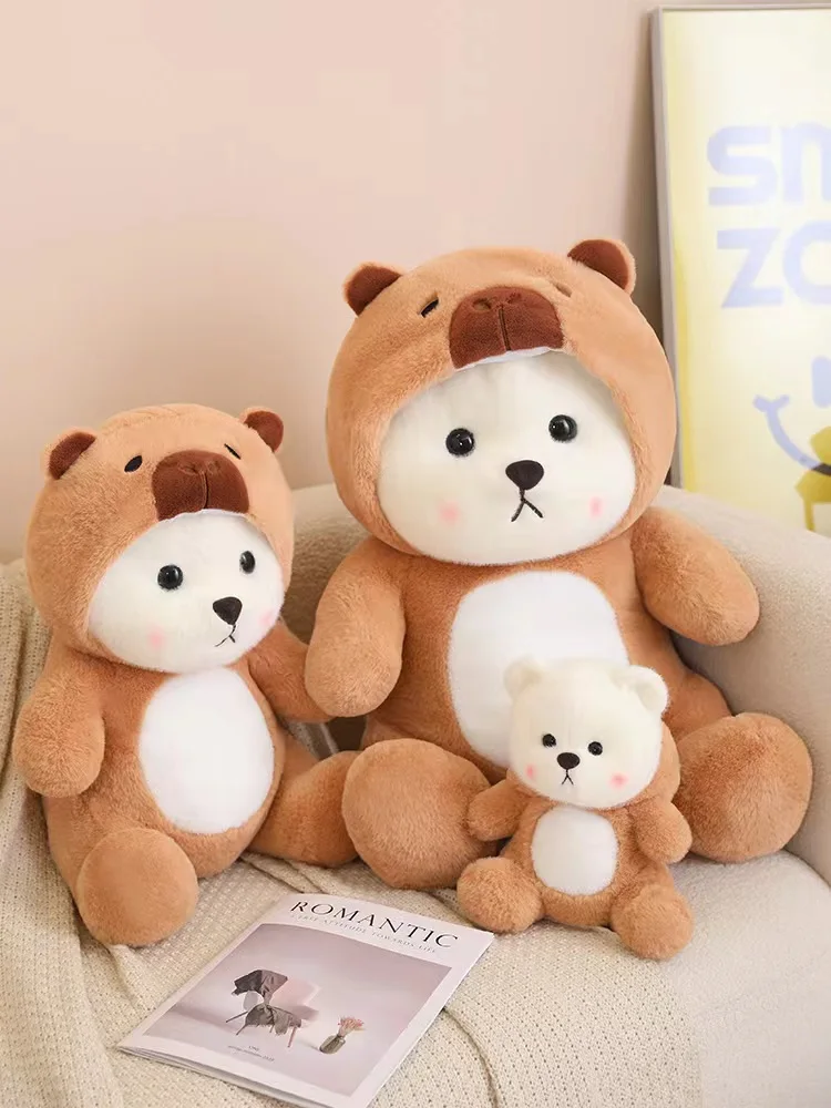 Plush Toy Cute brown bear fairy tale plush toy plush animals with hats bear Kawaii soft doll pillow girls room decoration children's gift