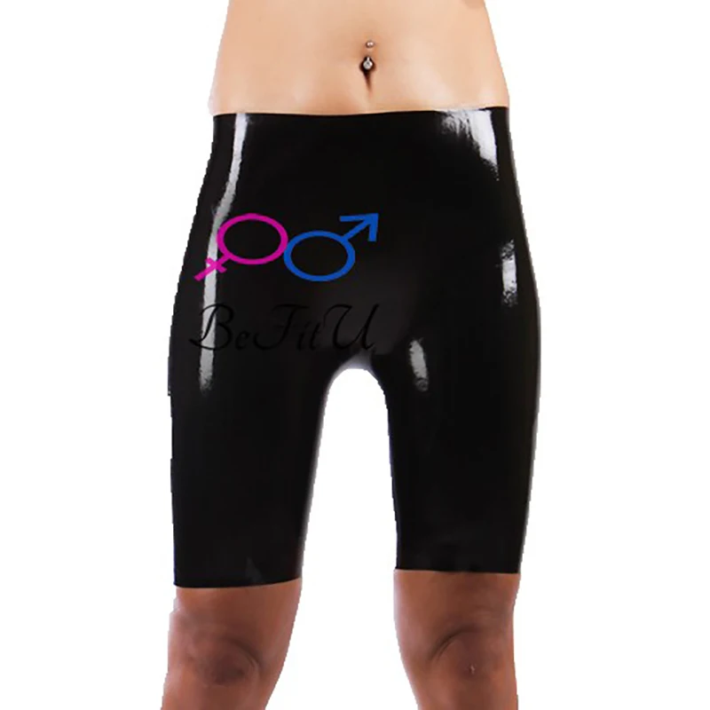 Latex Shorts natural seamless Pants sexy boxers Tight panties exotic underpants Trousers