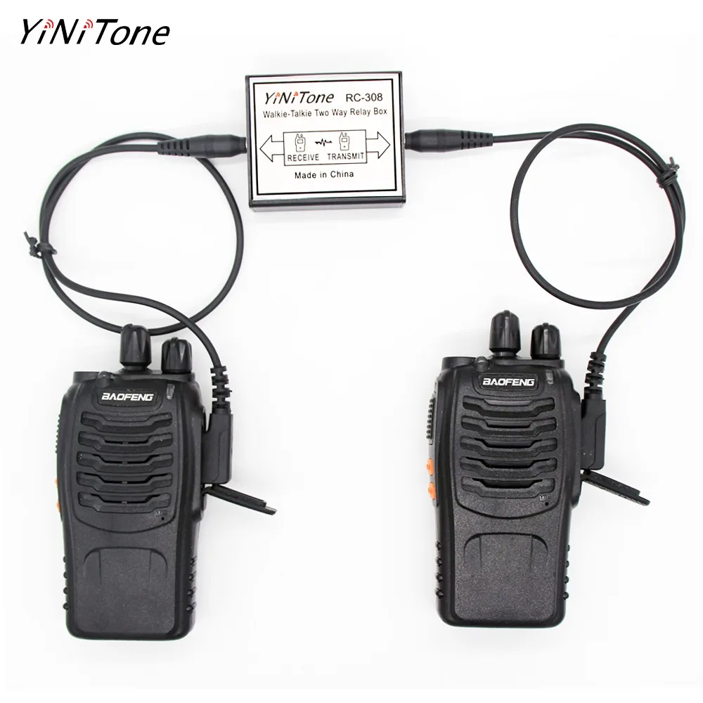 

Yinitone K Port RC-308 Repeater Box Two Way Radio Relay Walkie Talkie for Two Handheld Radio BAOFENG UV-5R BF-888S KENWOD TYT