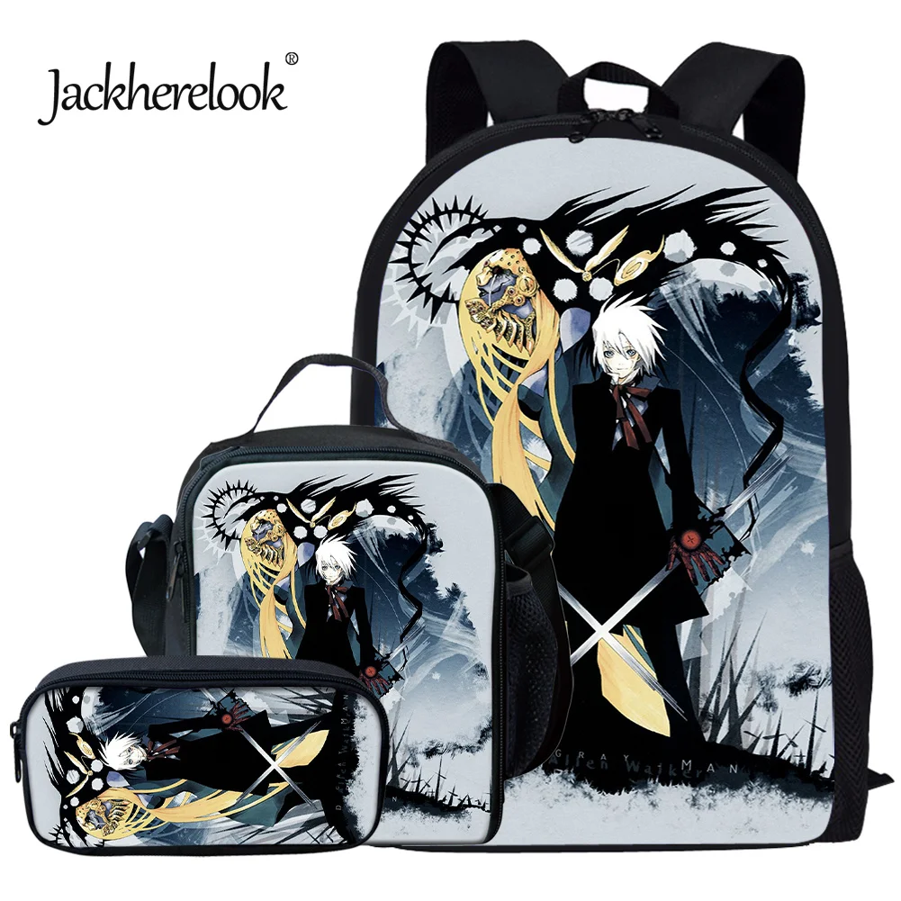 

Модный школьный ранец для девочек Jackherelook, вместительный рюкзак для учеников, повседневный пенал, 3 шт. D., Серый Мужской дизайнерский рюкзак