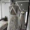 Mryarce Trendy Long Boho Sleeves Lace A Line Wedding Dresses Side Slit Keyhole Back Bohemian Bridal Gowns 1