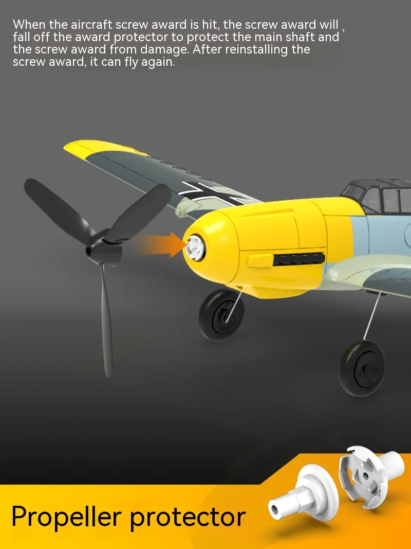 Volantexrc Bf 109 4-ch Remote Control Airplane Ready To Fly For Beginners With Xpilot Stabilization System(761-11) Rtf Gift 4
