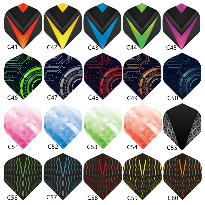 

11UE 30Pcs Leaf Wing Soft Tip Tail Professional Tip Darts Accessories