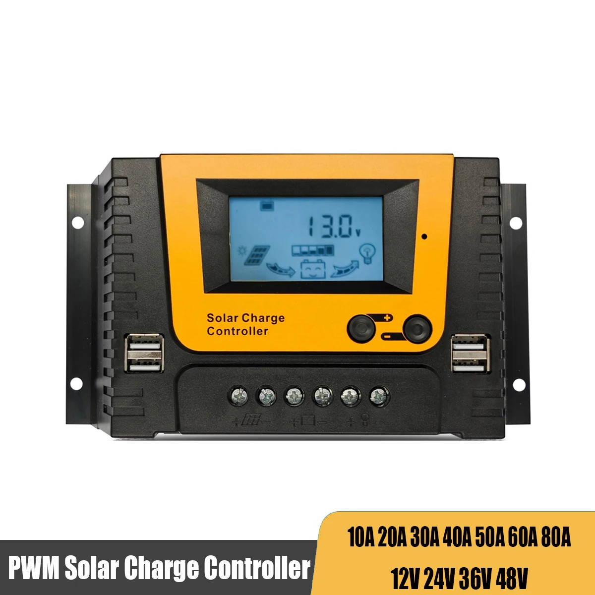 

10A 20A 30A 12V 24V 48V MPPT LCD Display Solar Charger Controller for Lighting System Solar Panel Battery Regulator