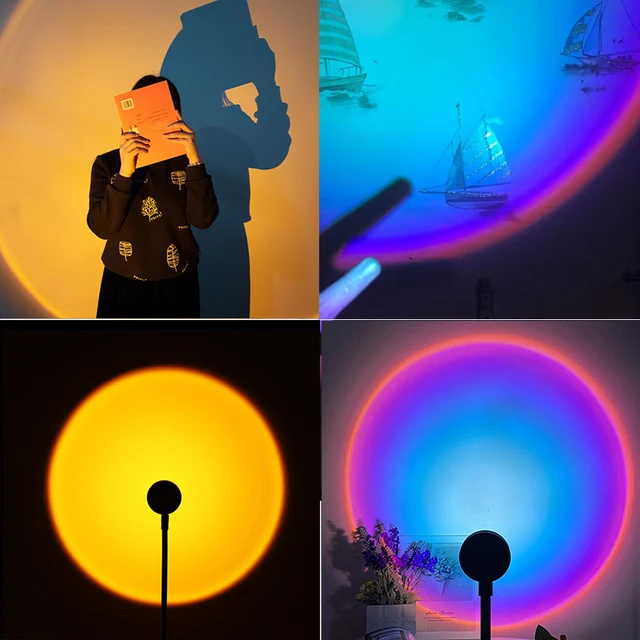Lampada Da Tramonto LED Con Telecomando - 24 Colori, 4 Modalità, Rotazione 180°, Per Selfie, Party E Atmosfera - Foto 2