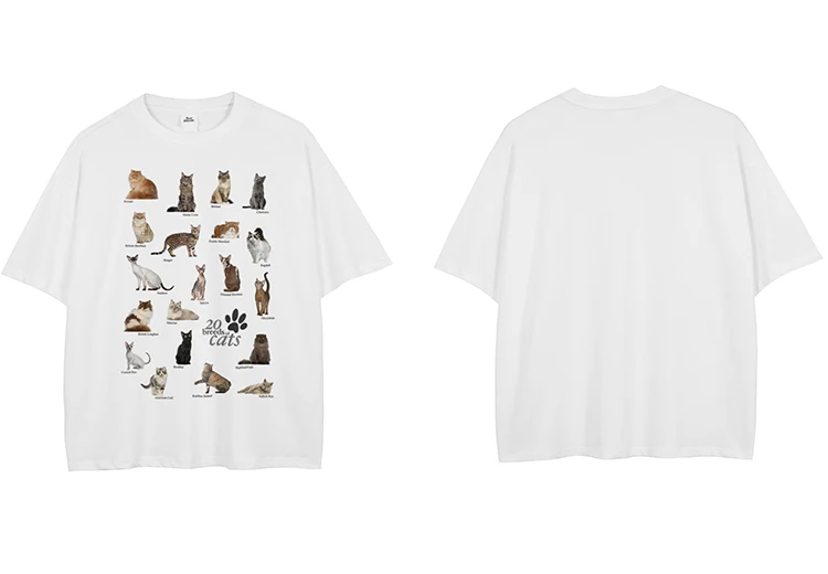 Cat Breeds Collage Graphic T-Shirt Se1658dc606f448498a97a81680b89f5aA