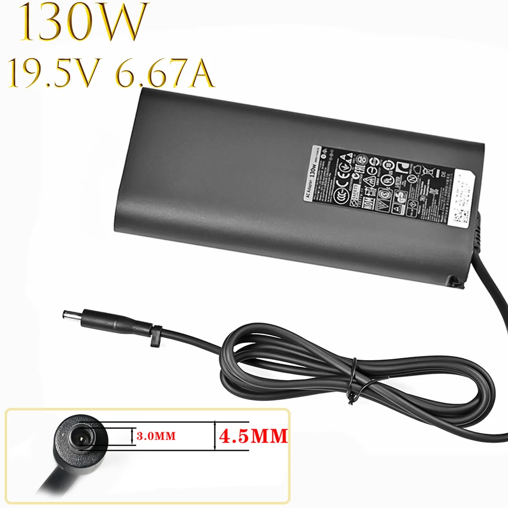 Carregador do Adaptador do Portátil da ca Dell Xps 15 9530 9550 9560 Precisão 15 5520 5530 M5510 M5520 M3800 19.5v 6.67a 130w 4.5*3.0 ac Novo