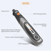 Worx 4V/8V Rotary Tool USB Charger WX106/WX750 Cordless Mini Engraving Grinding Polishing Variable Speed Handle Tools+ACC 2