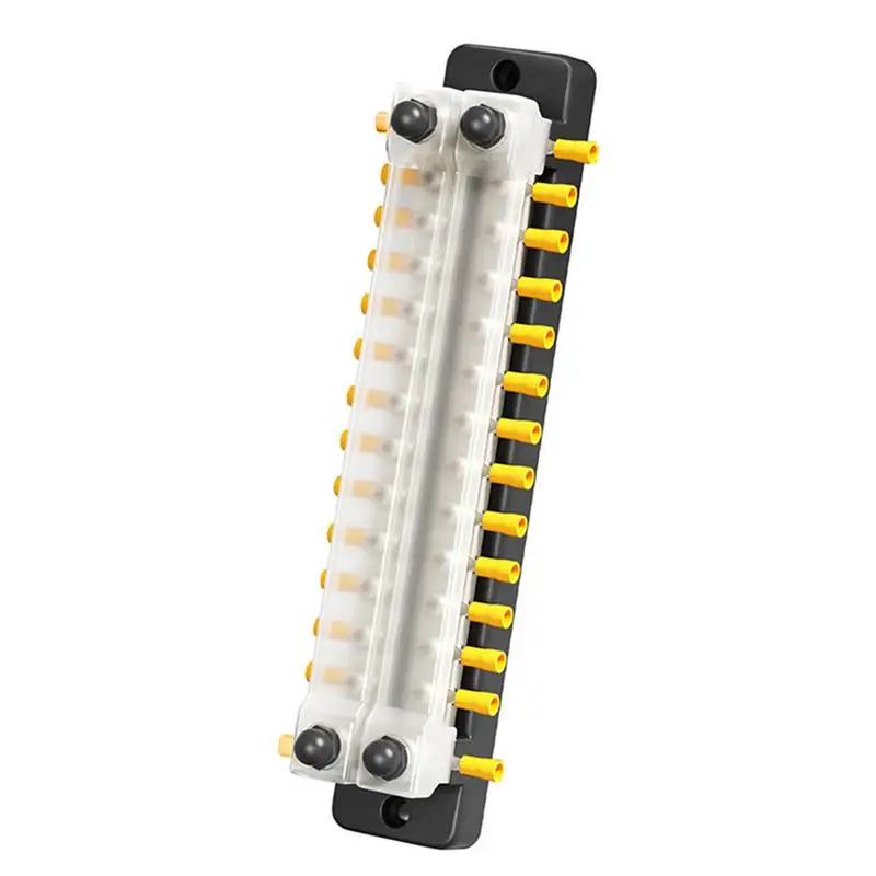

Terminal Block Double Row Screw Terminal Strip 12 Positions Dual Row 150A Screw Terminal Strip Blocks With Cover 12 Positions