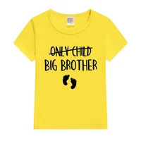 Only Child Big Brother Sister To Be Pregnancy Announcement Tshirt Kids Short Sleeve Kid T-shirt Children Cotton Casual Tees Top 5