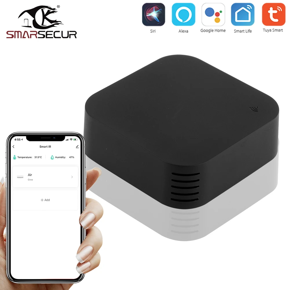 

Универсальный умный ИК-контроллер Smarsecur с поддержкой Wi-Fi/ИК/беспроводным дистанционным управлением через телефон, автоматизация умного дома
