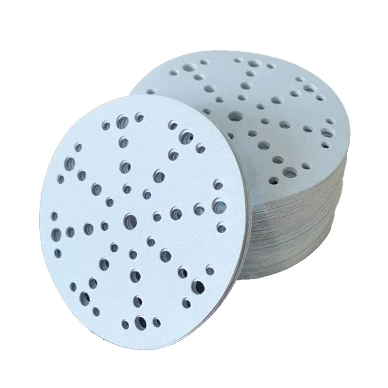 가넷 6인치 샌드페이퍼 원형 150mm 17/48홀 플로킹 자가점착 벨벳 카 퍼티 샌딩 페스툴 샌더용