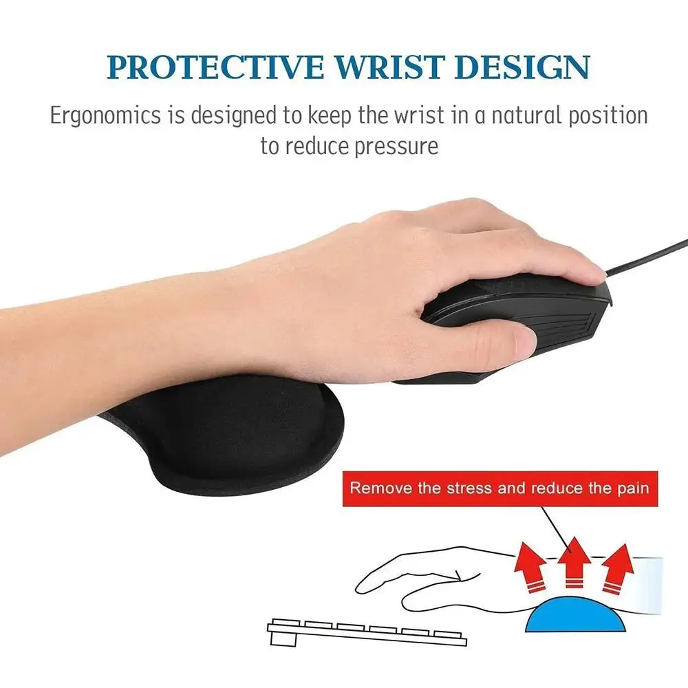 Memory Foam Keyboard Wrist Rest Pad for Typing and Gaming