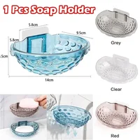 1 Pc Sink Adhesive Soap Holder Soap Dishes Sponge Container with Wall Hook for Shower Kitchen Bathroom Accessories 1