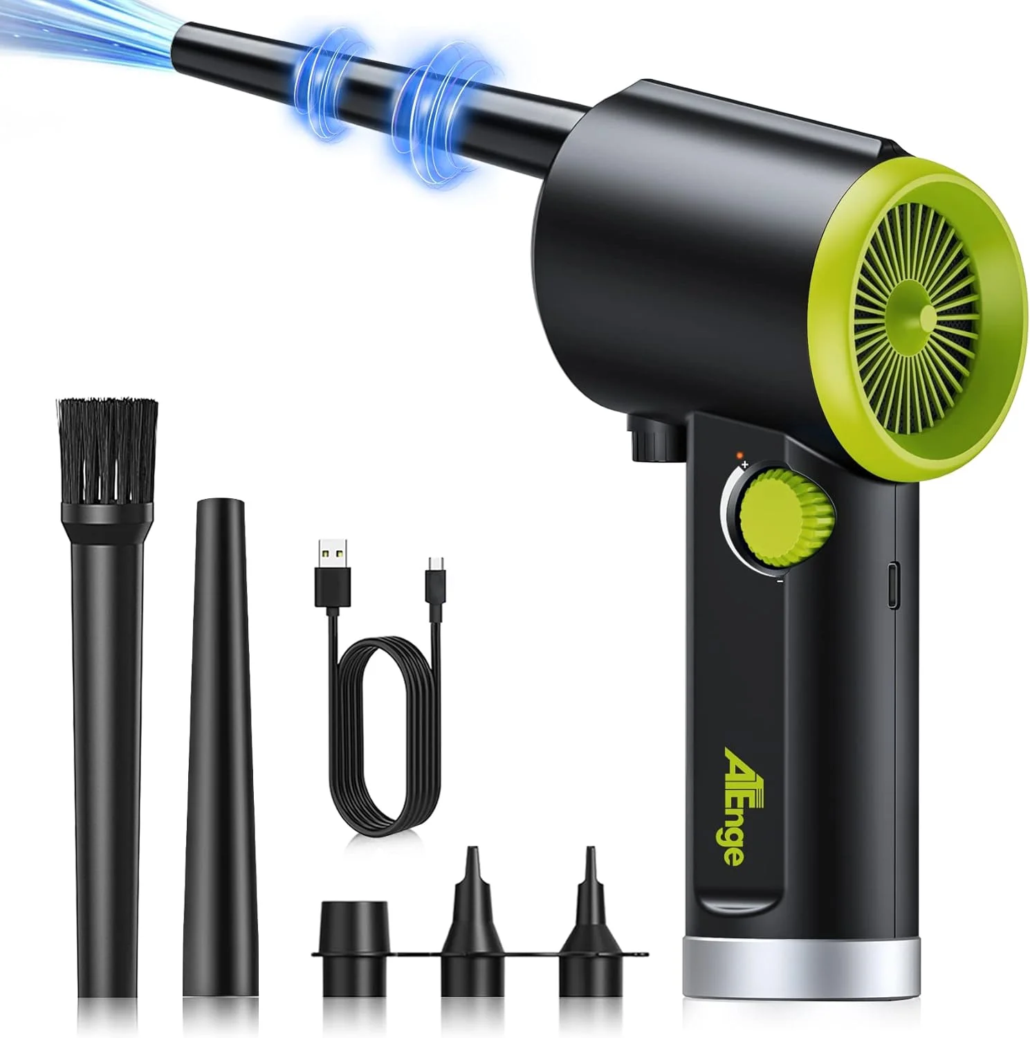 ATENGE Cordless Air Blower Keyboard Powerful Compressed Air Duster for PC Screen Car Cell Phone Cleaner Dust Removal