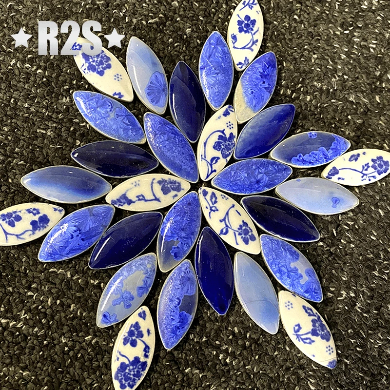 100g Ceramic Mosaic Tiles DIY Mosaic Making Stones for Craft Hobby Arts Wall Decoration Petal arte oval ceramic mosaic tiles