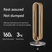 Bamboo Wood Aluminum Headphone Stand Earphone Display Rack Hanger Bracket Gamer Headsets Storage Shelf Gaming Accessories - Image 3