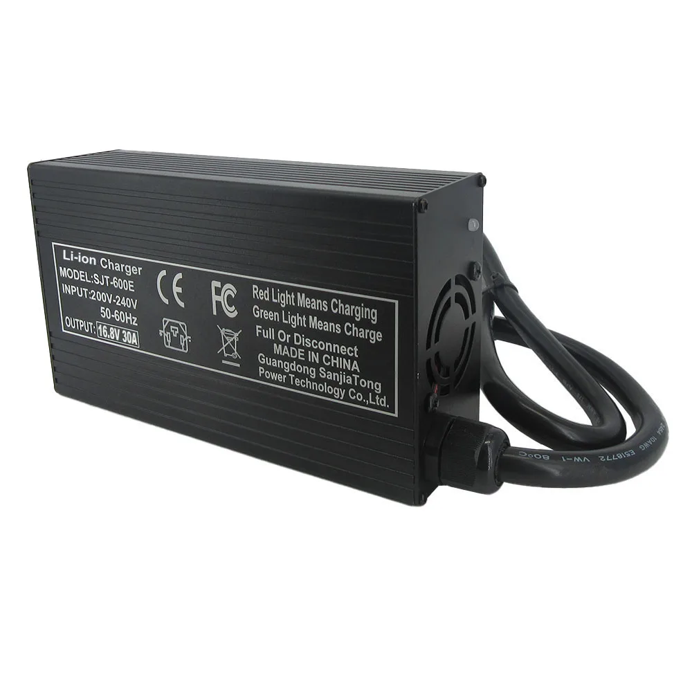 16.8V 30A Fast Charger 14.4V 30A Li-ion Chargers For 4S 14.8V 100AH 200AH 300AH Lithium Energy Storage RV UPS Battery SB50 XT90