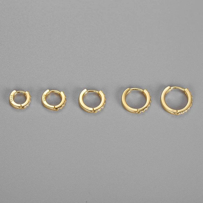 Fashion Minimal Hoop Earrings Crystal Zirconia Small Huggie Thin Hoops Cartilage Earring Helix Tragus Earring Piercing Jewelry