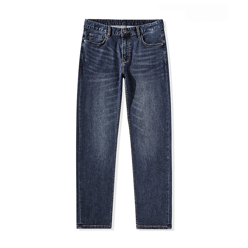 

Мужские джинсы прямого покроя, темно-синие