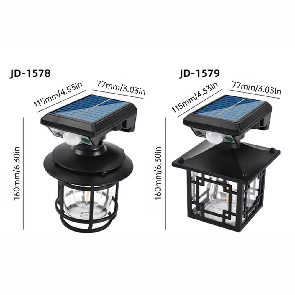 Description Picture 2 of item4PCS Motion Sensor Solar Street Light IP65 Waterproof Garden Security Wall Light Motion Intelligent Sensor Light for Patio Villa