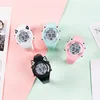【Watch + Bracelet】Cat Ear Children's Silicone   Multi Functional Sports Electronic  Unicorn Bracelet Set 5