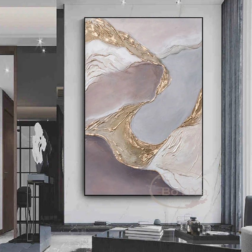 Golden Foil Textured Canvas 6