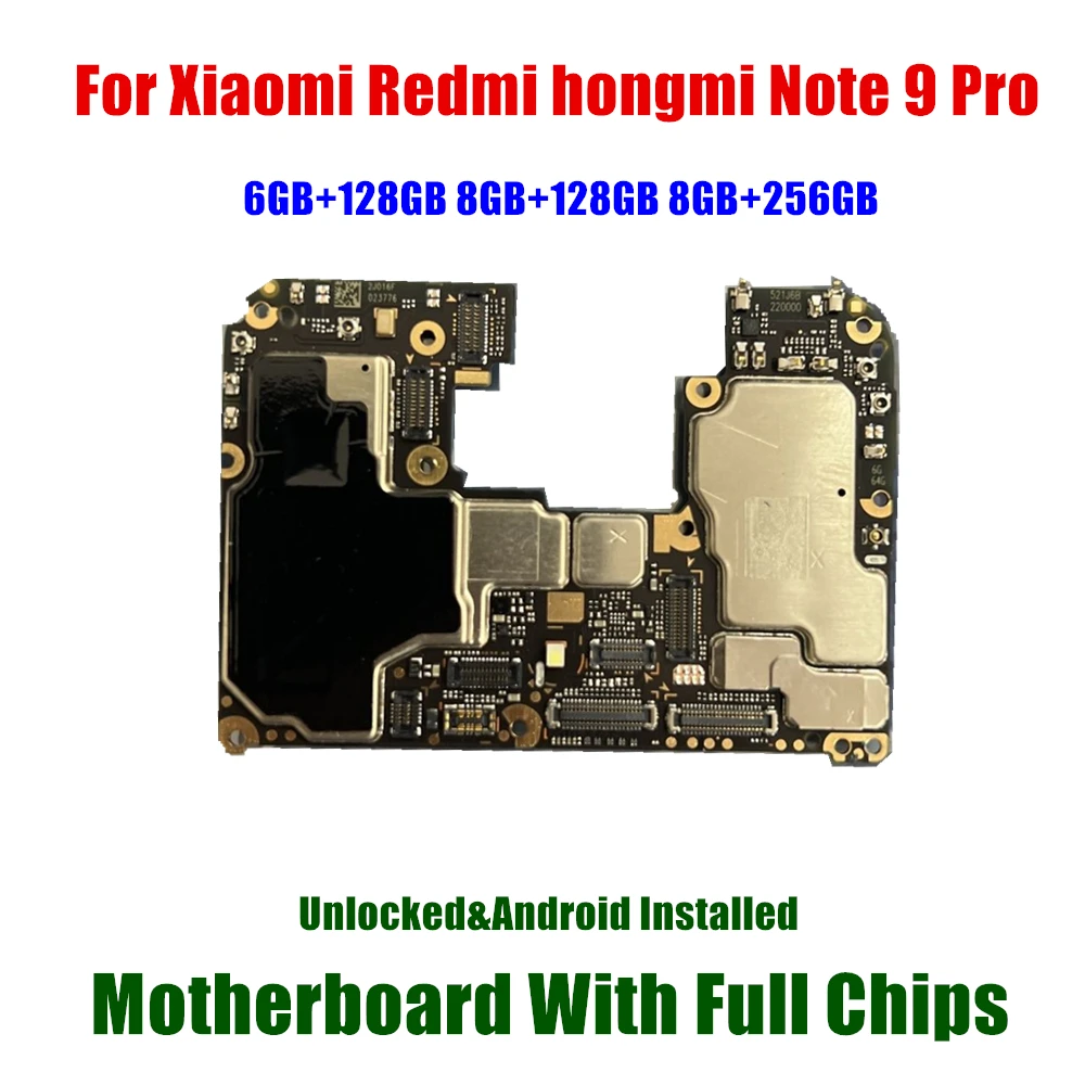 

Full Working Motherboard Unlocked Logic Board Mainboard For Xiaomi Redmi hongmi Note 9 Pro