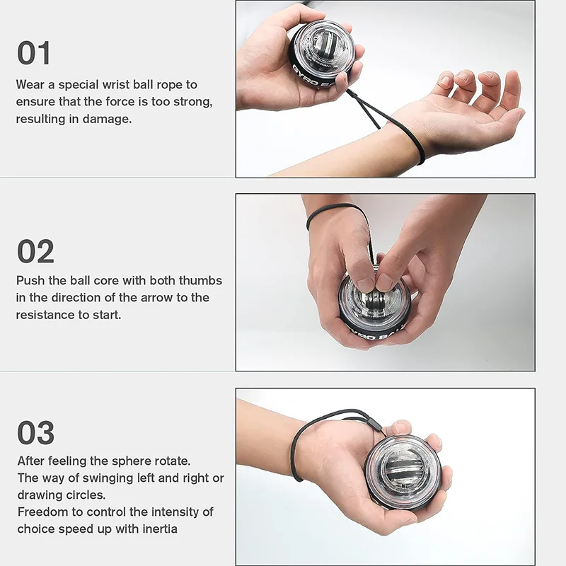 Fitness Equipment Sport Gym Gyro Ball Workout Exercise Power Portable Body Building Sports Entertainment