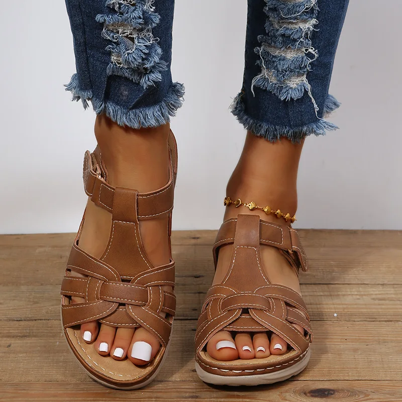 Women's Simple Wedge Sandals Casual Ankle Strap Platform Sandals Women's Comfortable Sandals Women Sandals Wedge Sandals Comfortable Sandals