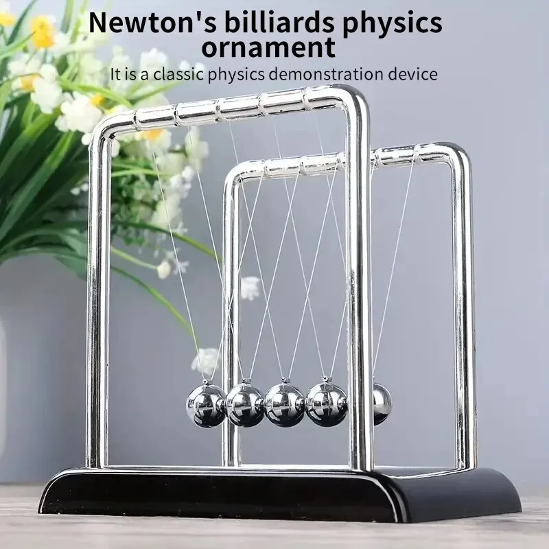 Newton' Cradle Balance Steel Ball Teaching Supplies Physics Science Pendulum...