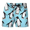 3D Printed Penguin Men's Short Pants Fashion Hawaii Beach Shorts Cool Casual Summer Quick Dry Animal Pattern Sports Swim Trunks 1