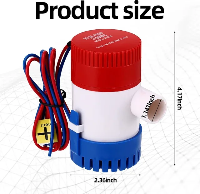 New 5-piece bilge pump pipe kit Bilge pump Electric 12v bilge pump PVC bilge pump hose 6