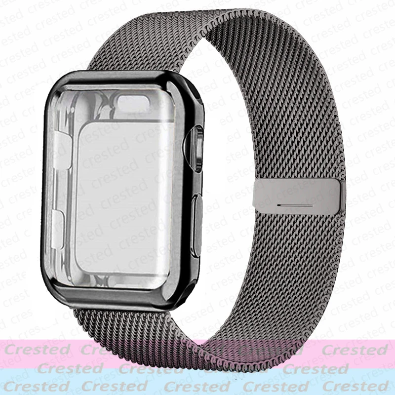 Elegant Stainless Steel Milanese Loop Watch Strap and Case