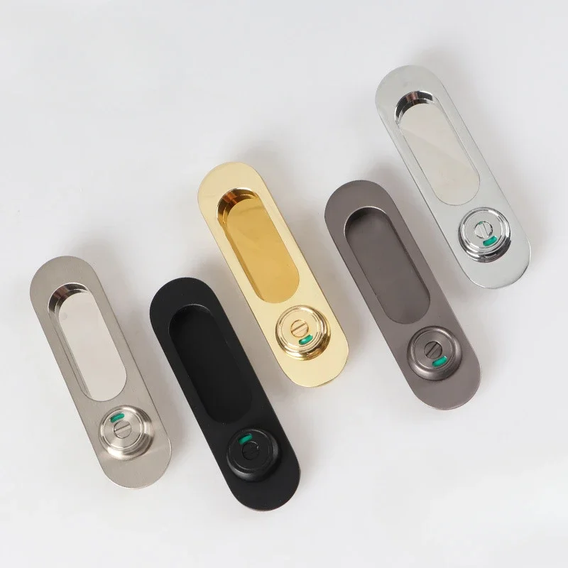 Sliding Door Lock Hook Lock Wooden Door Move Handle Swing Invisible Bathroom Bathroom Kitchen Balcony