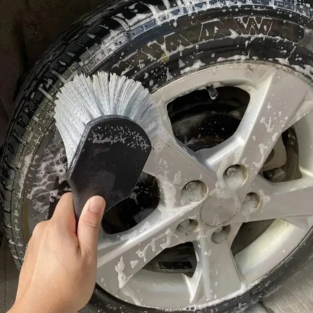 Car Wheel Cleaning Brush Detail Brush Short Handle Tire Rim Washing Brush Vehicles Cleaning Maintain Accessories Set For Auto In BEST SELLERS