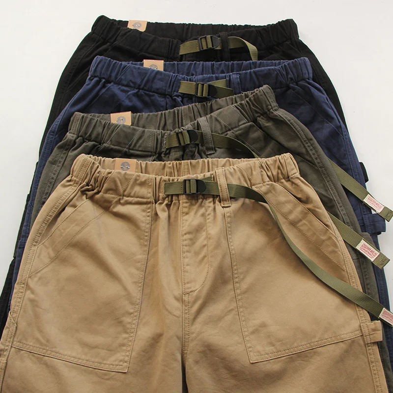 

Spring New 107 Military Industrial Armor Plate Casual Pants Loose Straight Tube Solid Color Trousers Outdoor Camp Trekking Daks
