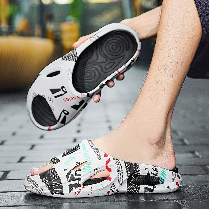Slip-Hausschuhe für Herren, rutschfest, bequem, weiche Schaumstoff-Slipper mit dicker Sohle, Slipper für drinnen und draußen_voghion.com