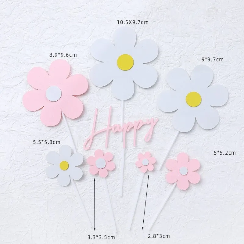 Jeffdad Decorazioni Per Cupcake A Forma Di Margherita: 24 Pezzi Rosa, 2 Misure, Per Feste E Matrimoni!