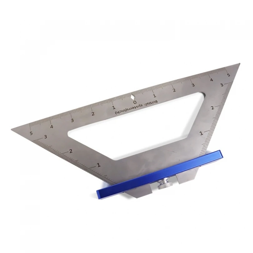 

Stainless Steel Multifunction Marking Ruler 45 Degrees 90 Degrees Metric Inch Scale Triangle Ruler Measuring Tools