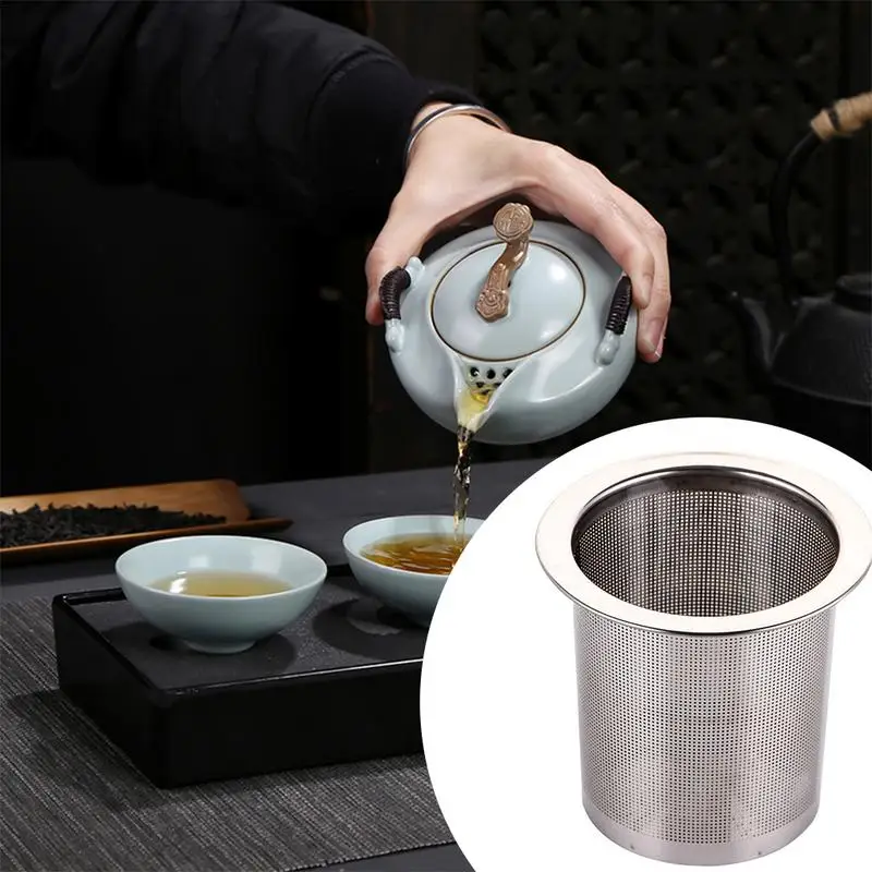 Strainer 304 Stainless Steel Cup Strainer Large Capacity Teapot Infuser Filter for Tea  Straining for Teapot Kitchen Accessories