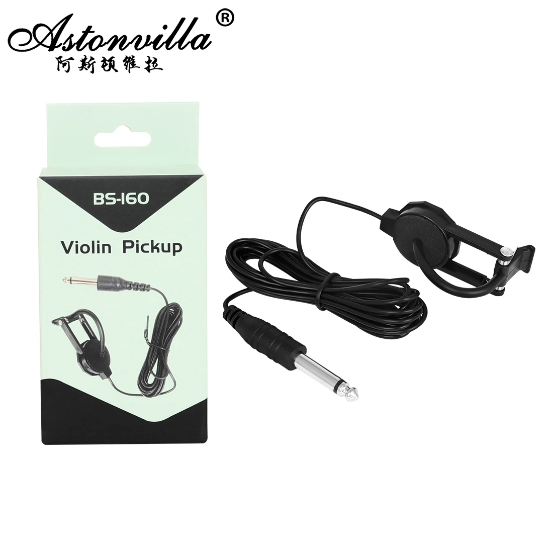 Astonvilla Violin Pickup Professional Portable Violin Accessories No Punching Required Acoustic Violin Sound Hole ABS Pickup