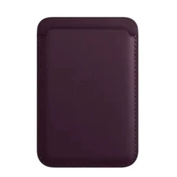 Versatile Leather Magnetic Phone Wallet Card Holder & Stand (Crimson cherry)