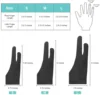 1Pcs Palm Rejection Digital Art Glove with Two Finger for Drawing Tablet Sketching Display Art Painting iPad Pencil Graphics 6